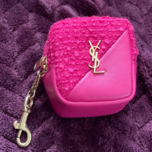 Yves Saint Laurent Bags Bnwt Ysl Key Pouch In Fuscia Pink Poshmark